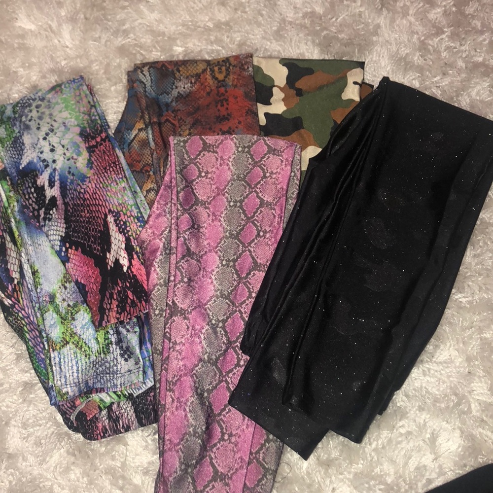 girls Dori Leggings multiple prints a bundle of 5